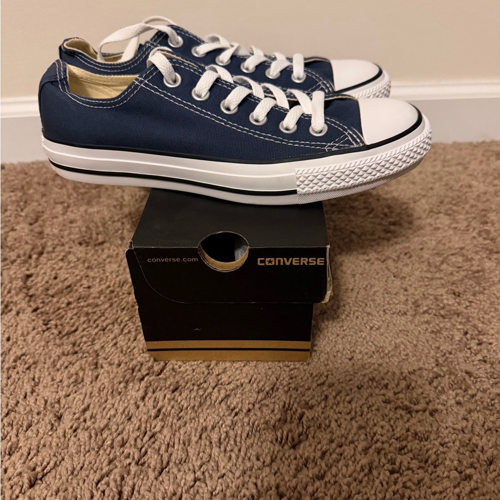 Converse Navy Blue All Star Sneakers, Size 7 - Picture 3 of 6